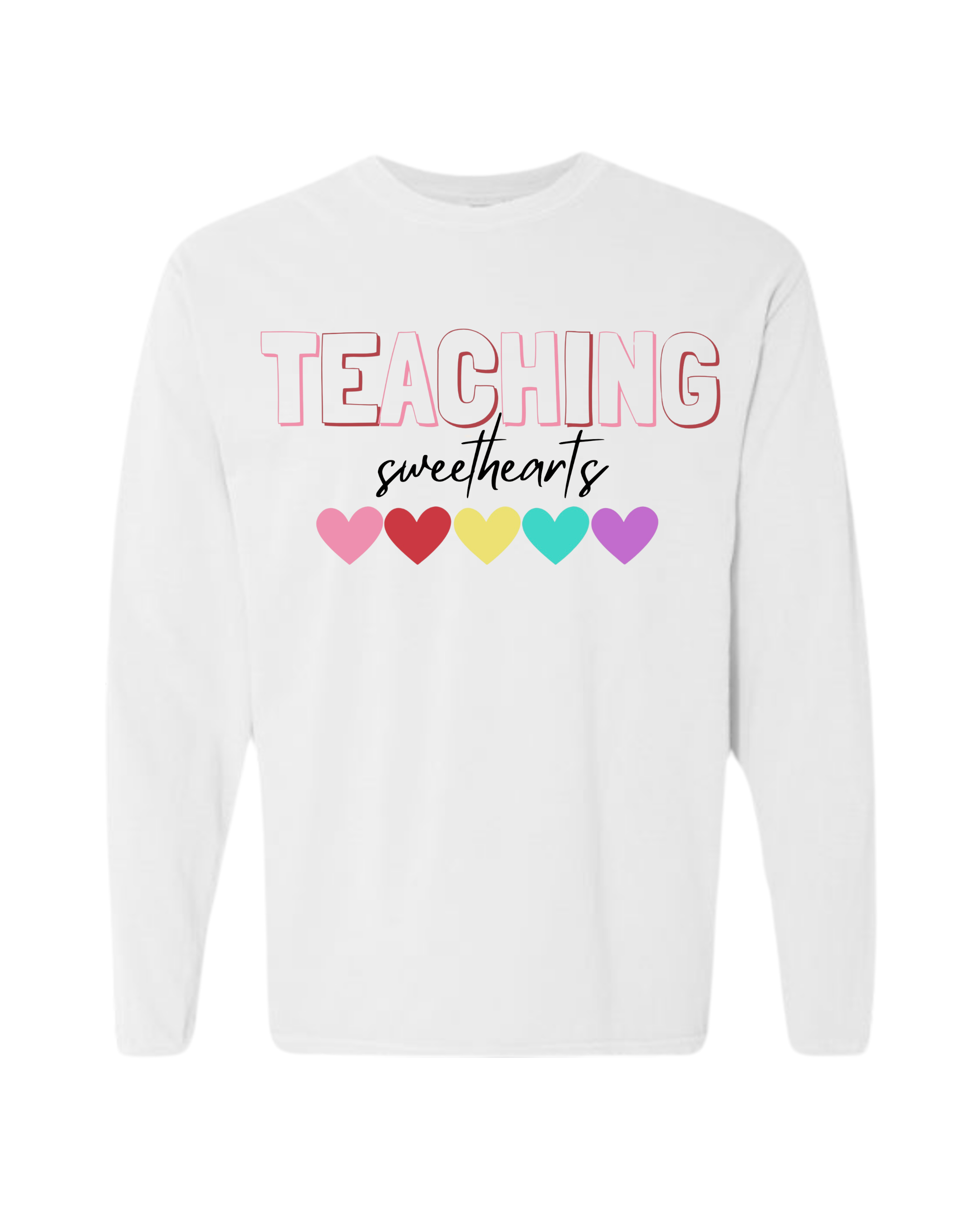"Teaching Sweethearts" - Comfort Colors® Adult Heavyweight Ring Spun Long Sleeve Tee