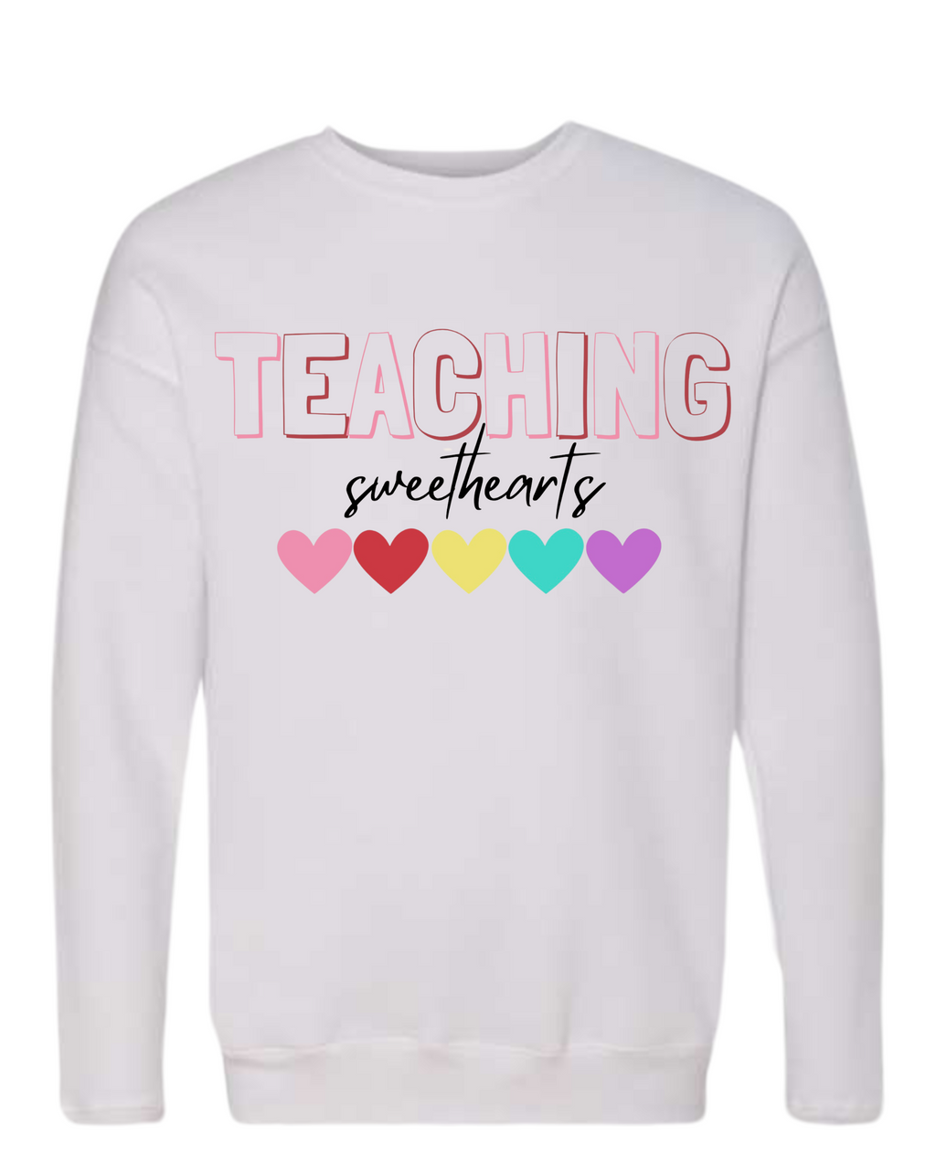 "Teaching Sweethearts" BELLA+CANVAS® Adult Unisex Sponge Fleece Drop Shoulder Sweatshirt