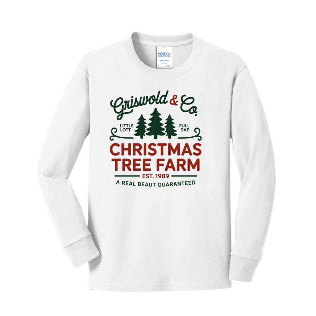 Griswold & Co. Tree Farm Graphic Tee – Seriously Hap-Hap-Happiest Holiday Shirt